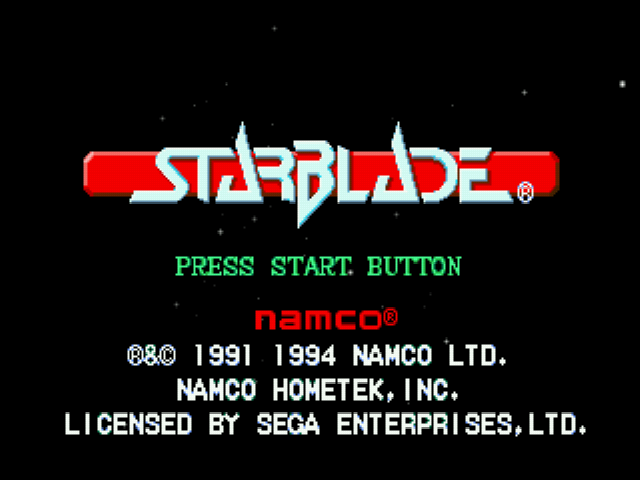 Star Blade Title Screen